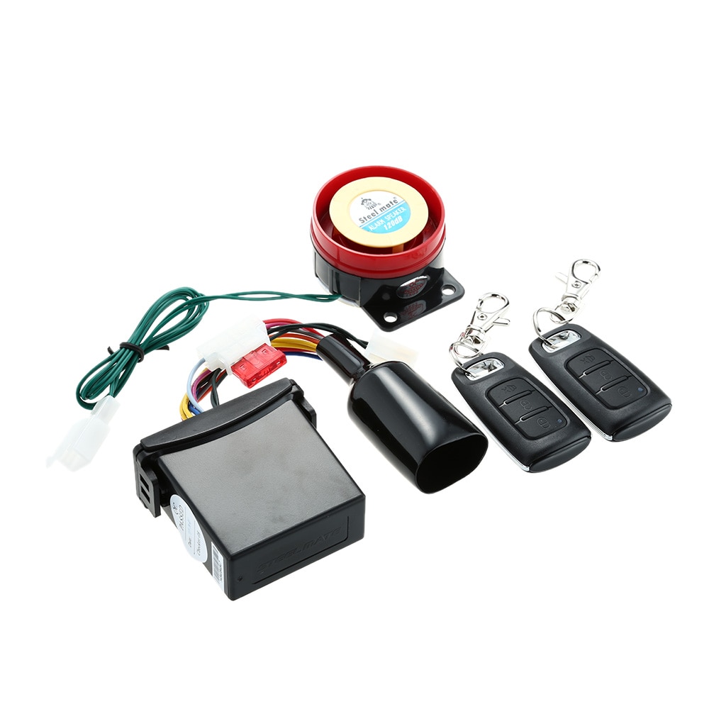 886E 1 Way Motorcycle Alarm System Water Resistant ECU Motorcycle Engine Immobilization with Fashionable Transmitter