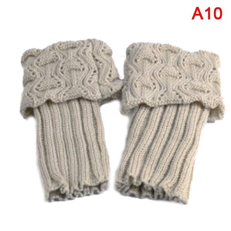 Women Crochet Boot Cuffs Knit Toppers Boot Socks Winter Leg Warmers: 4