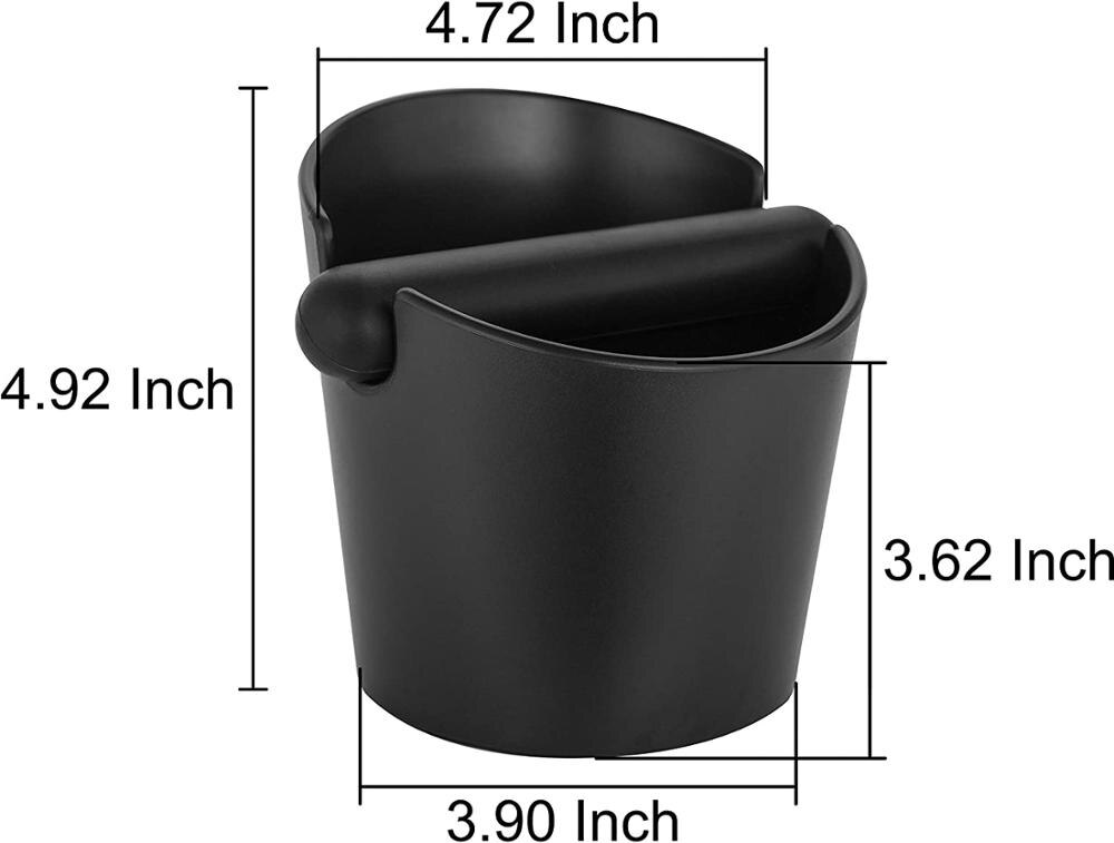 Coffee Knock Box, Shock-Absorbent Durable Barista Style Espresso Knock Box with Removable Knock Bar and Non-Slip Base (Round)