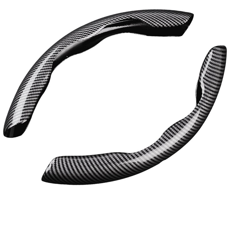 Car Steering Wheel Cover 38cm 15inch Carbon Black Fiber Silicone Steering Wheel For Tesla Model 3 Model Y X S Booster Anti-skid