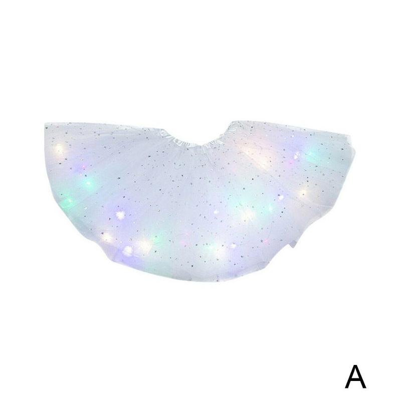 Kerst kinder lichtgevende tutu rok met rok licht buste led tutu rok lichtgevende mesh  h6 a 6: A