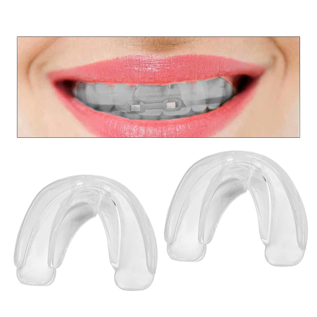2Pcs Retainer Braces, Adult Teeth Straightening Retainer Appliance, Mouth Guard for Grinding Teeth
