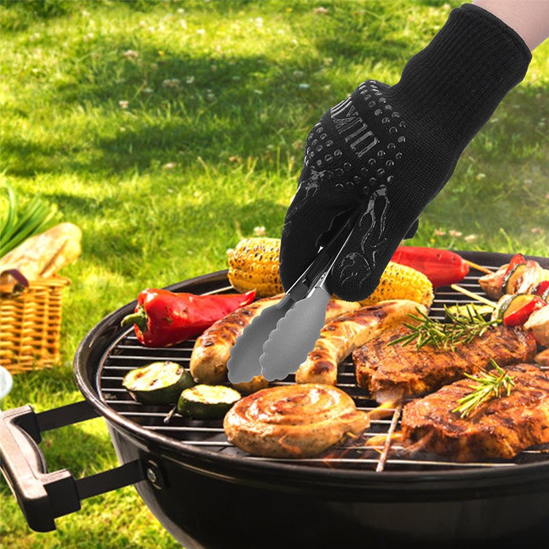 Guantes resistentes al calor para horno, protectores de manos resistentes al calor para parrilla, barbacoa, aislamiento prémium, duraderos, ignífugos,