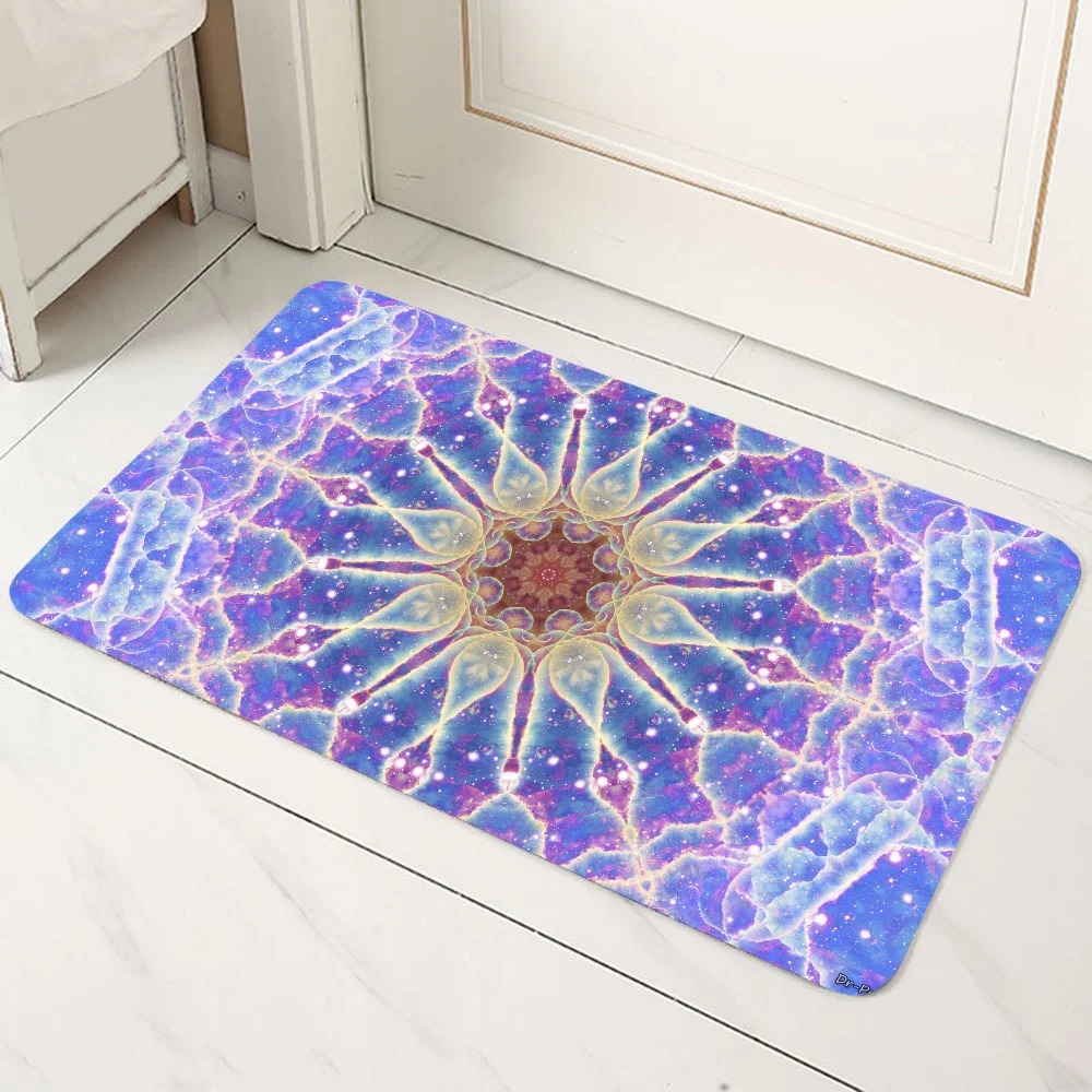 Mandala aufbringen Druck Tür Vorderseite matt Dekoration Heimat Badezimmer Bodenmatte: 45x70cm / Licht Grau