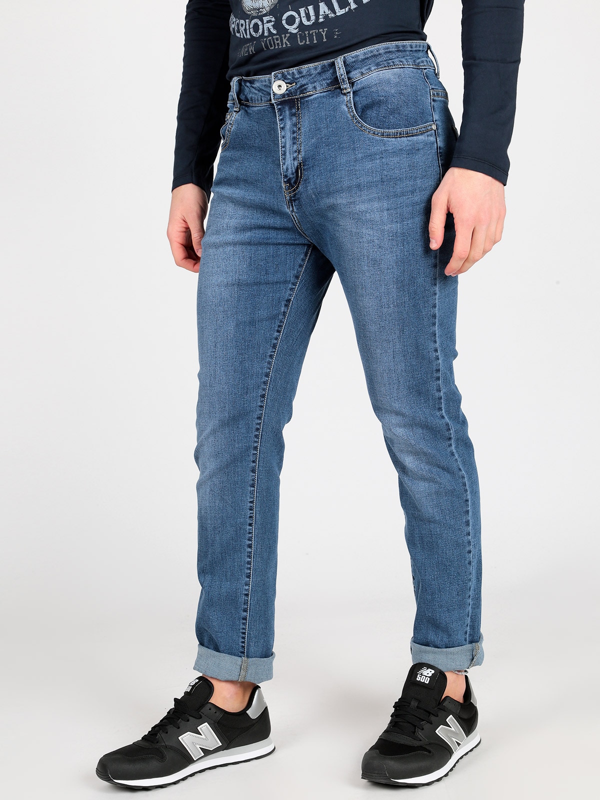 Jeans patroon 5 zakken regular fitplus size Grandado