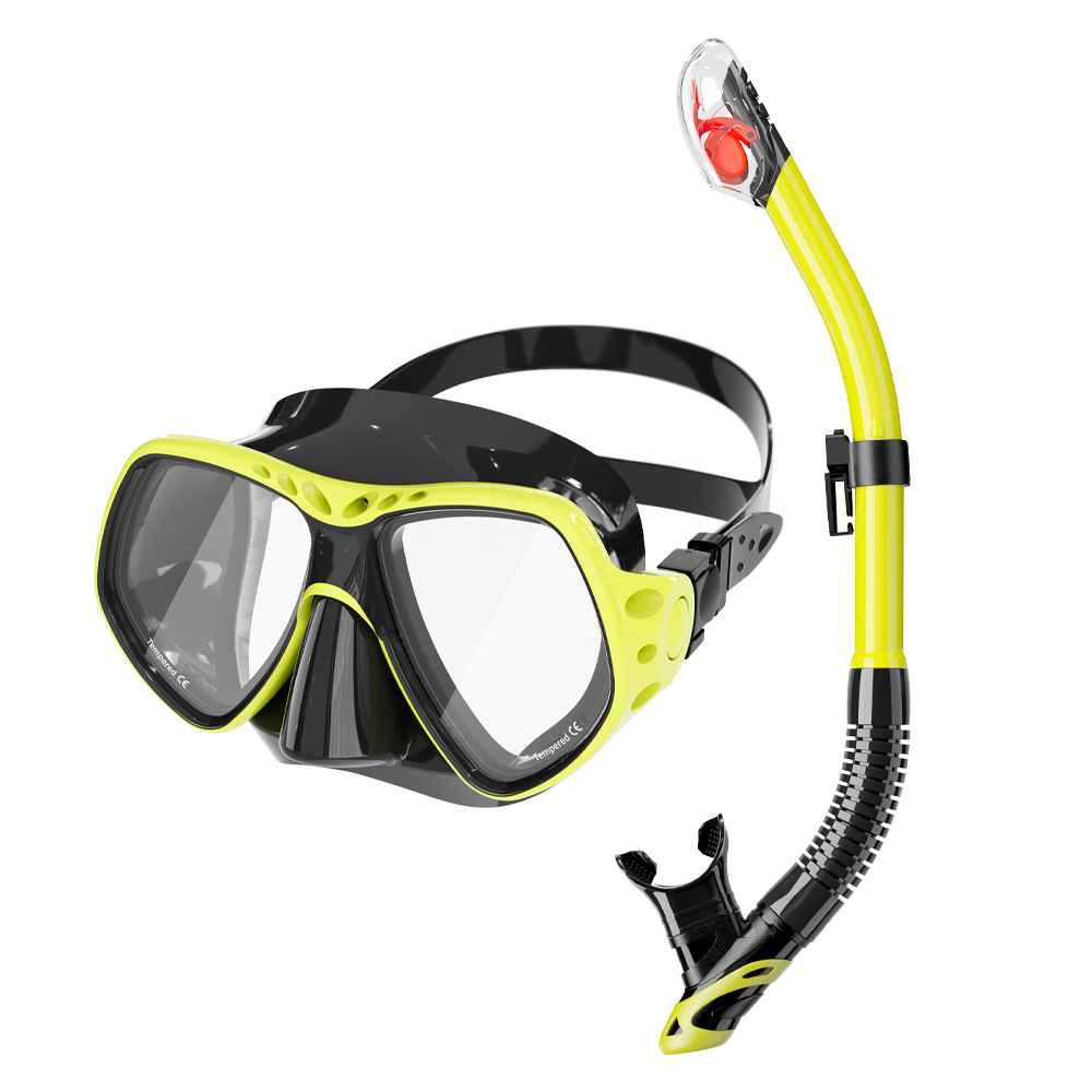 Neue Professionelle Tauchen Maske Schnorcheln Anzug Erwachsene Silikon Anti-Nebel-Brille Ausbildung Schnorchel Bausatz Schwimmen Ausrügestochen: Burgunderrot