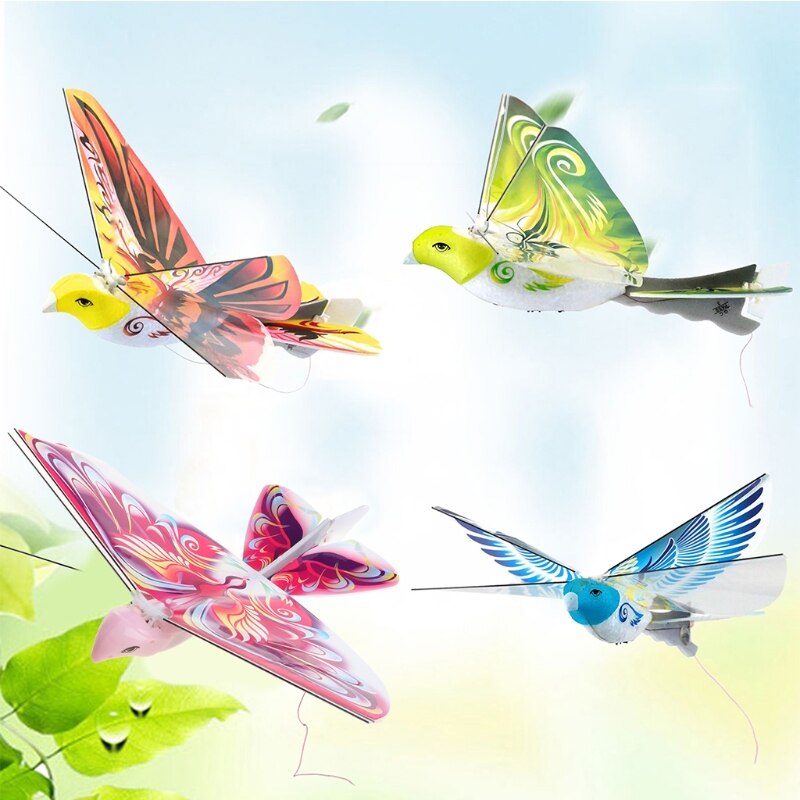 1 Juego de alas biónicas de pájaros volando con Control remoto, de 2,4G, aves de imitación, juguete para para niños