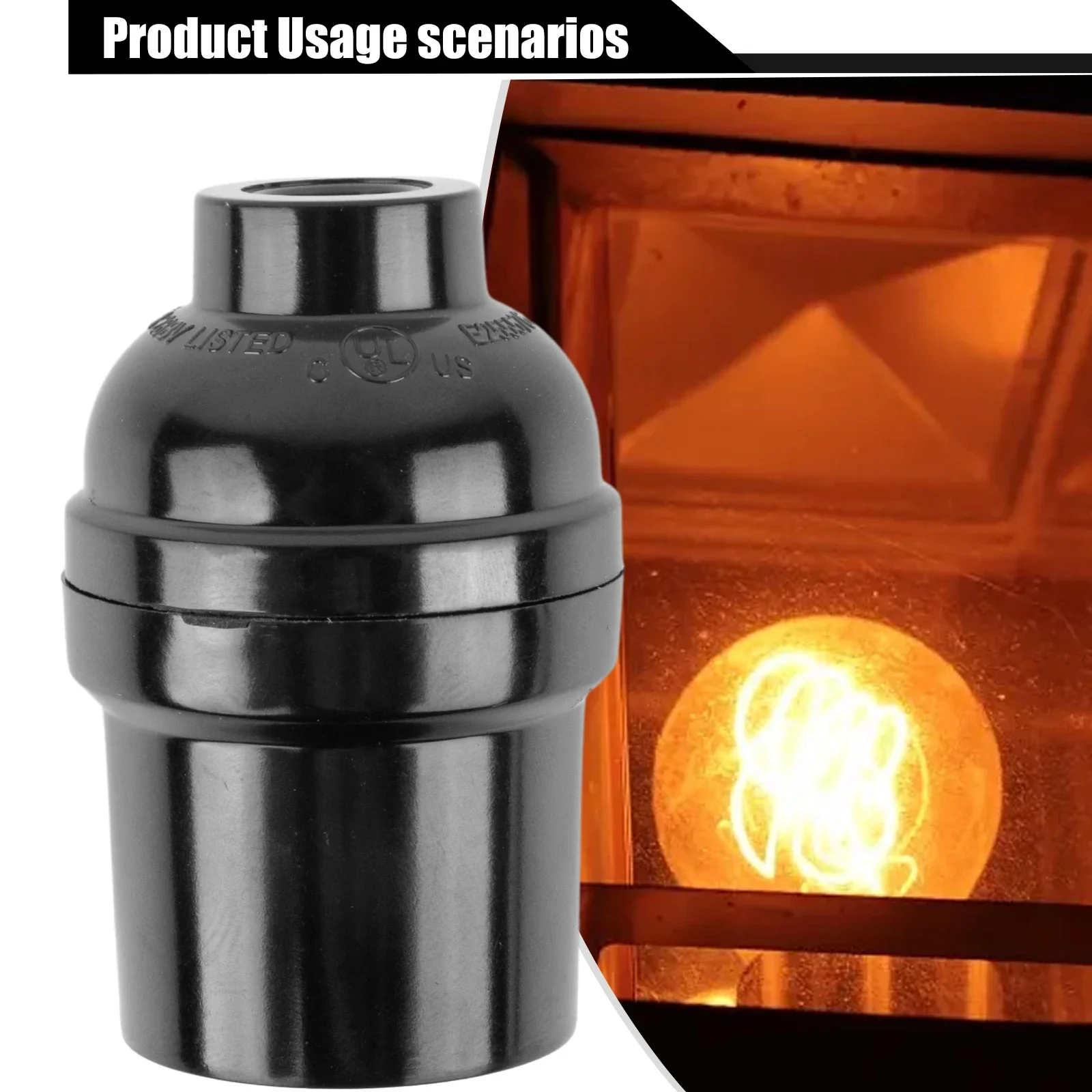 Support d'ampoule Vintage E27, douille rétro, Base de lampe suspendue, raccords 110-250V 10A, bakélite industrielle pour fournitures d'éclairage, 1 pièce