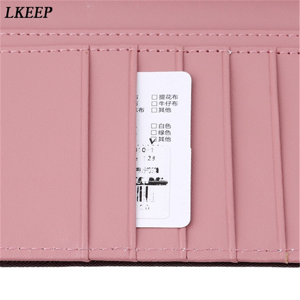 Style de lacet poche longue portefeuille en cuir PU multi-fonctionnel portefeuille femmes porte-monnaie porte-cartes pochette femme portefeuilles sac à main