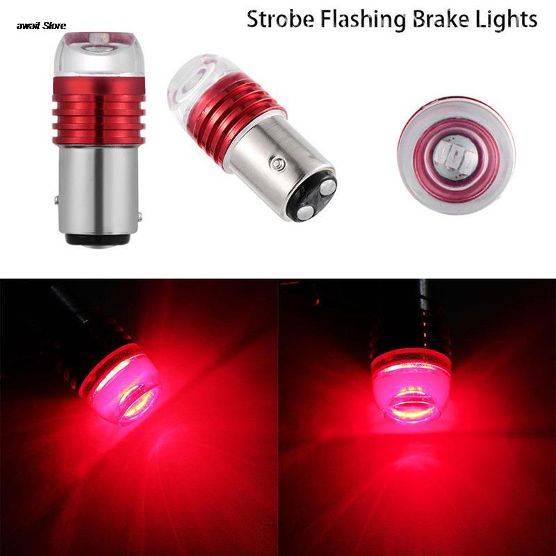 2 stk pærer for bil bak bremselys automatisk blinklys pære rød 1157 bay 15d p21/5w strobe blinkende led projektor