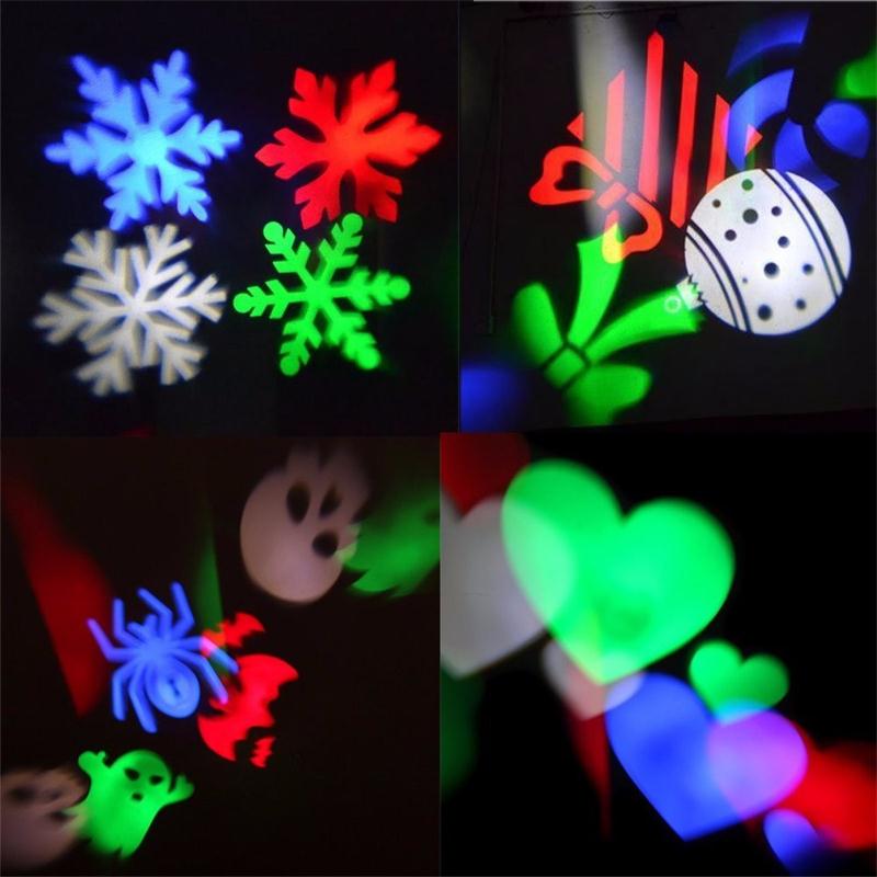 Snefnug stjerne projektor vandtæt bevægelig atmosfære belysning fest lys flerfarvet til julepynt til hjemmet