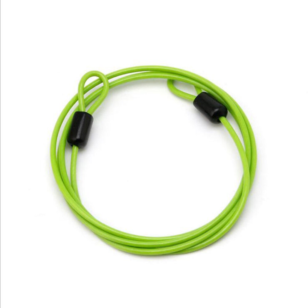 Cable de seguridad recubierto de acero trenzado de 4 pies 3mm doble lazo, cuerda de bloqueo