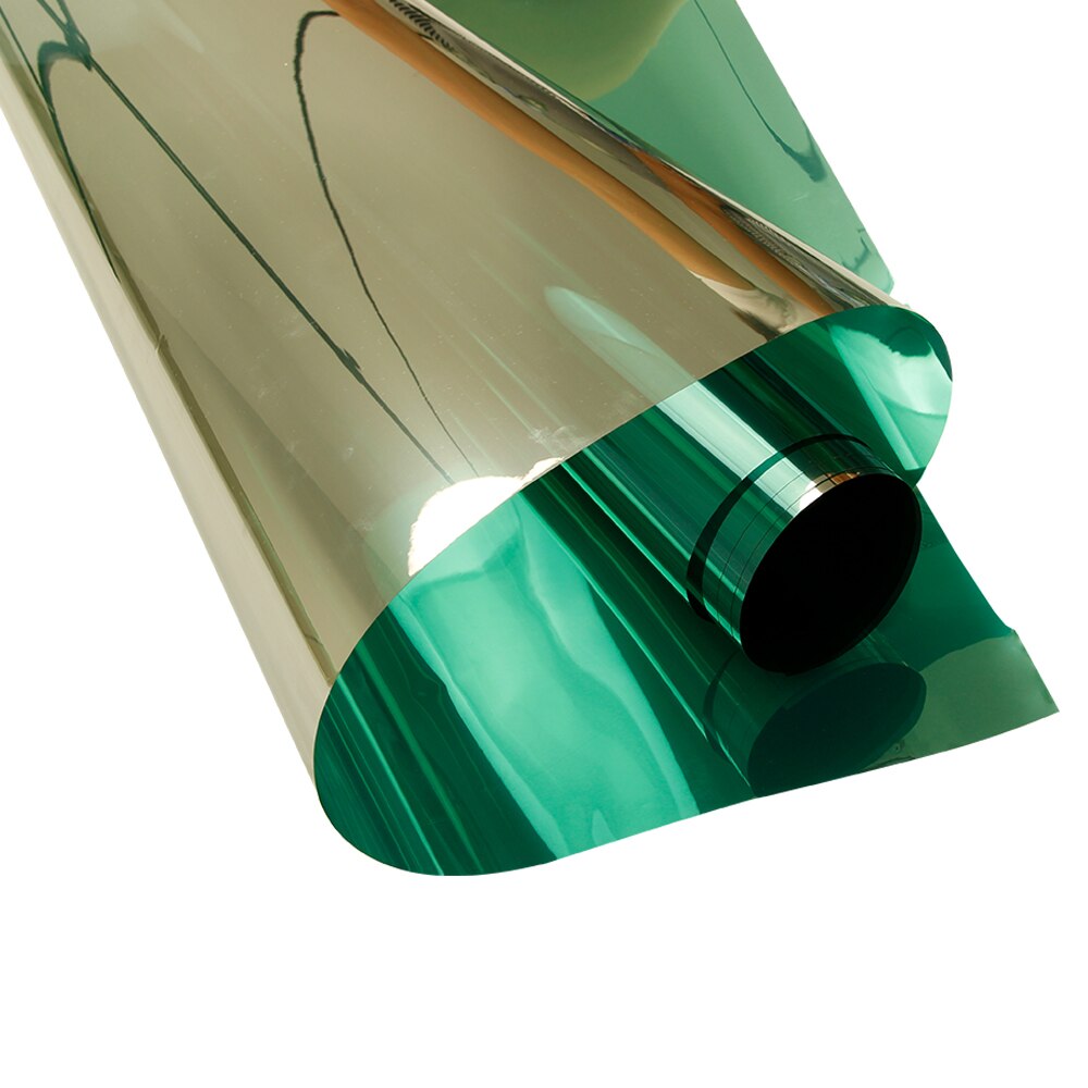 Sunice 0.5x3m Silver&green reflective window Film One Way Mirror Solar tint UV Rejection Privacy Tint Films Home Decoration