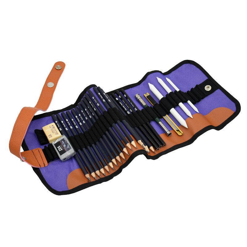 Art Set 27 Pcs Drawing Sketching Set With Sketch Graphite Charcoal Pencils Bag Eraser Art Kit for Student Artist