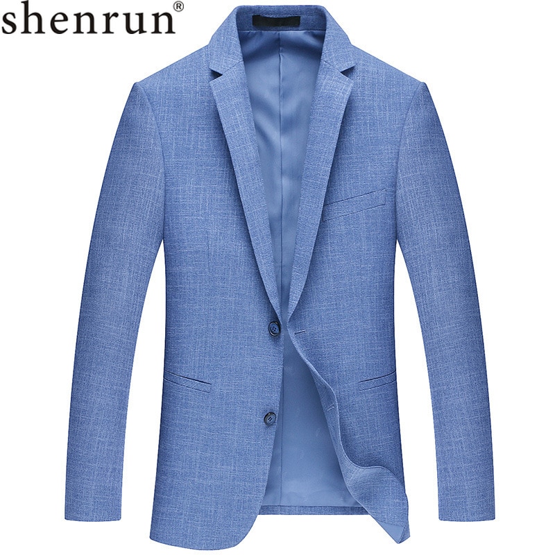 Shenrun Men Blazer Slim Fit Spring Autumn Business Office Work Korean Style Thin Breathable Suit Jacket Formal Casual Daily Life