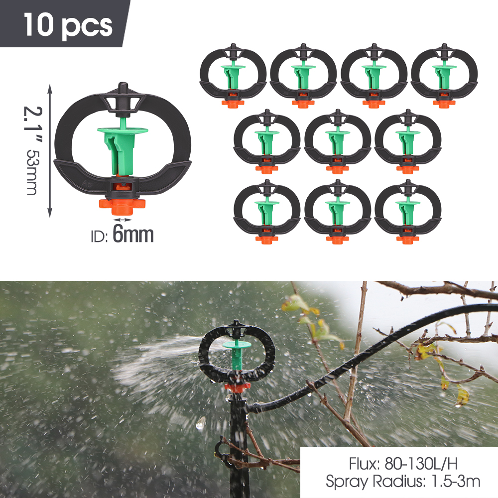 24-stijlen Tuin Micro-Irrigatiesproeiers Mini-Sproeiers Diy Gazon Boerderij Bewateringssysteem Refractie Jet Automatische Roterende Nozzle