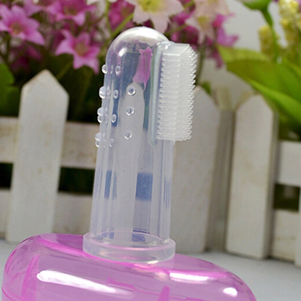 Escova de dentes macia do silicone do dedo do bebê escova de massagem limpa para o bebê infantil
