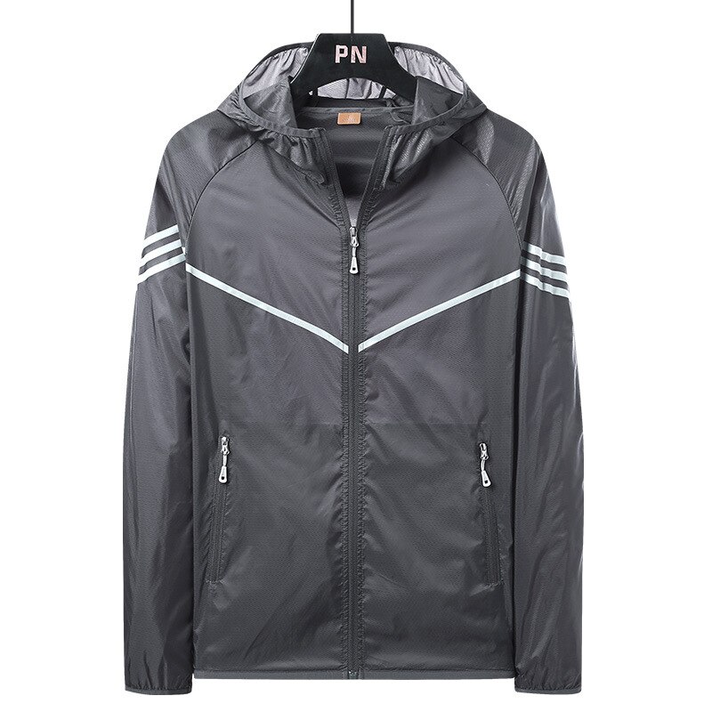 AS Sunscreen Jacket Hoodie Quick-Drying Summer Anti-UV Fishing Shirts Ultralight Windbreaker Outdoor Waterproof Fishing Jacket: dark grey / 3XL
