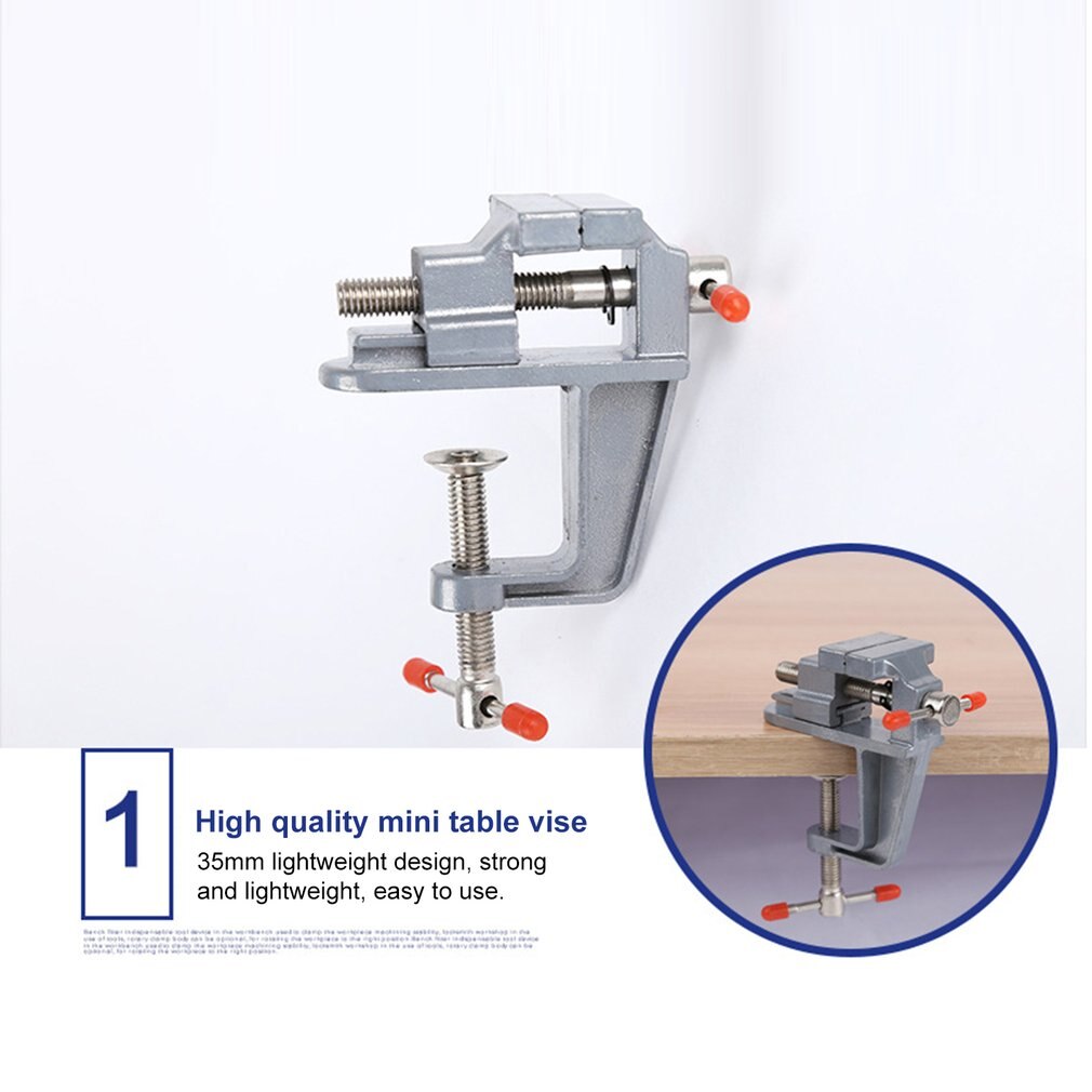 35MM Aluminium Alloy Table Bench Clamp Vise Mini Bench Vise Table Screw Vise for DIY Craft Mold Fixed Repair Tool