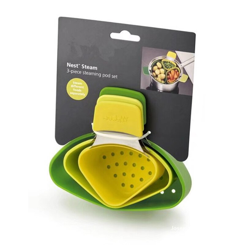 3 Pcs/Set Steamer Basket Cooker Instant Pot For Cooking Vegetable Multifunction Kitchen Accessories Cookware