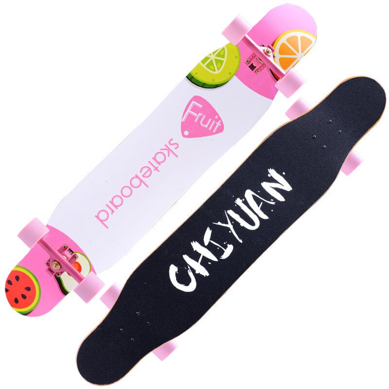 Standard Longboard Skateboards for Beginners Kick Skate Board Maple wood dance board road travel brush street 118cm: M