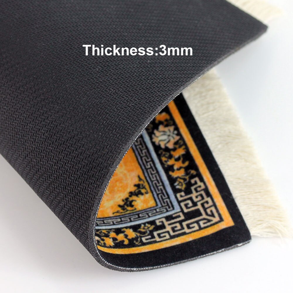 Alfombrilla de ratón grande persa para ordenador portátil, tapete de mesa de goma con borlas blancas, para Gaming, Pc, Teclado mecánico