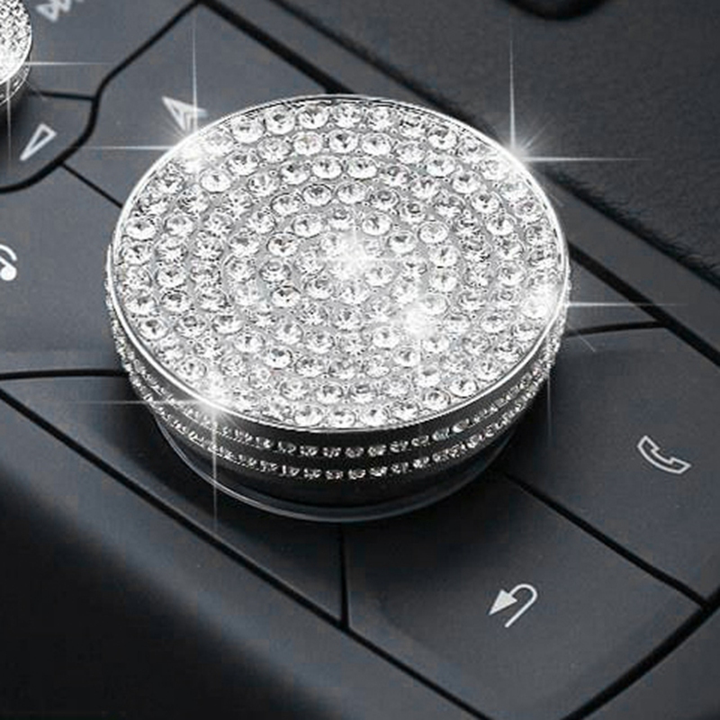 Car Diamond Center Console Multimedia Button Decoration Trim Cover for Cadillac XT4 CT6 XT5