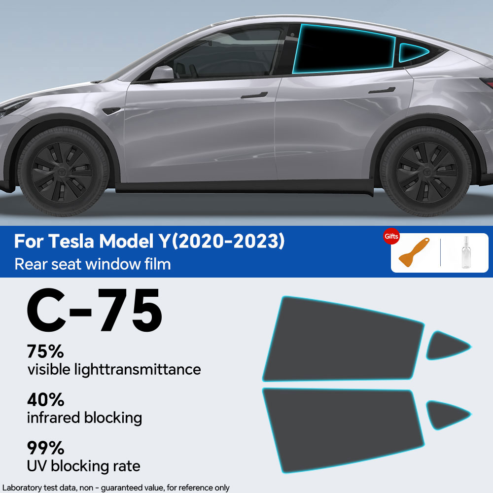 Pre-Cut Car Window Privacy Tint Film For Tesla Model Y Auto Sticker Foils ceramic solar UV Protector films: PURPLE