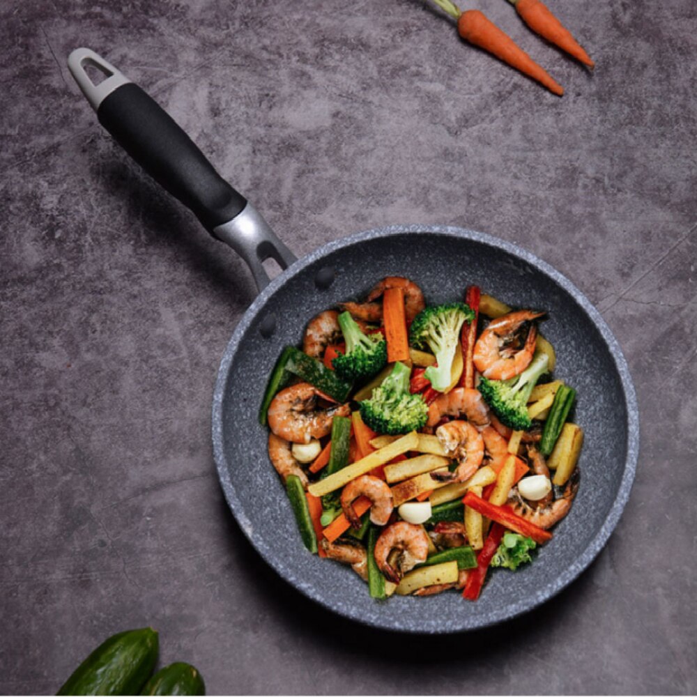 Sartén antiadherente Wok, sartén para freír, Caldero, cocina de inducción, sartenes para tortitas, sartén para huevos, estufa de Gas para el hogar y el jardín