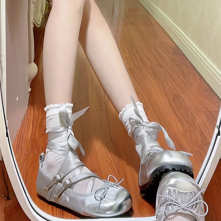 Vrouwen Ballet Flats Schoenen Mode Elegante Cross Strap Schoenen Dames Outdoor Jurk Flats Mode Ondiepe Ballerina Schoenen 2025