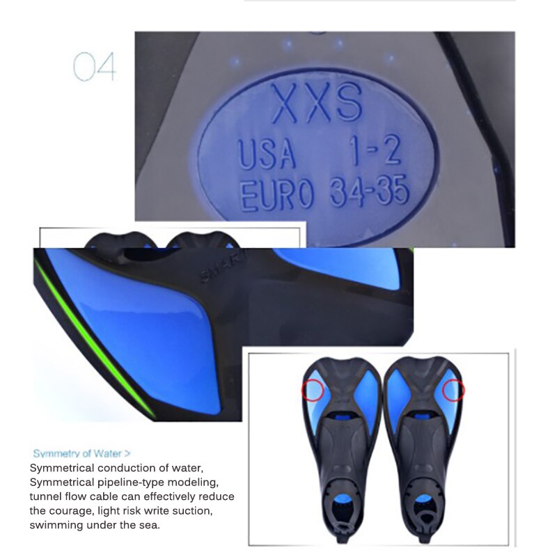 Comfort Snorkeling Swimming Fins Flexible Diving Fins Submersible Fins For Children Adults Water Sports Equipment