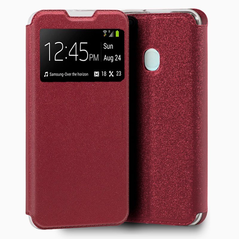 Samsung Galaxy A217 Plain Flip Cover Case Rood