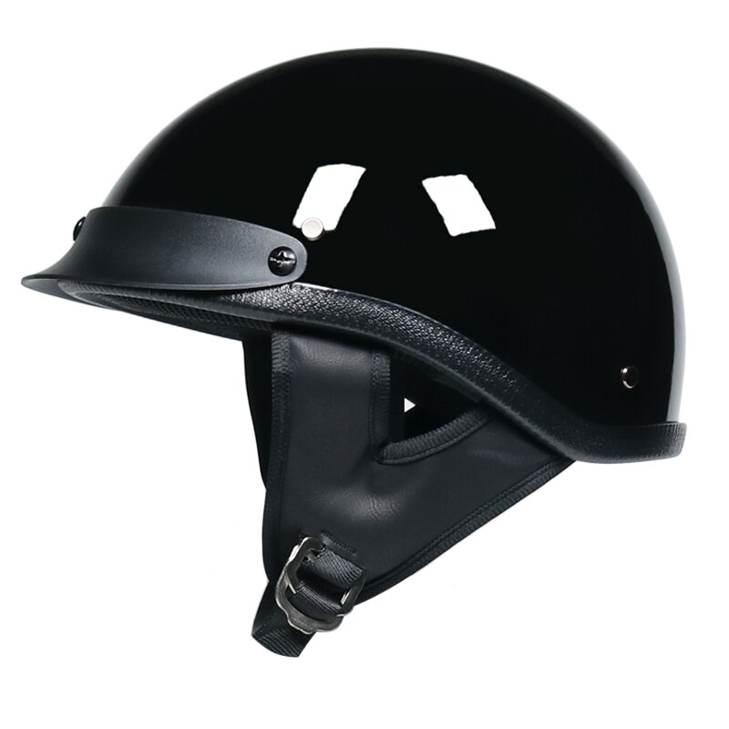 Retro En Vintage Half Open Gezicht Dot Goedgekeurd Motorhelm Voor Man En Vrouw: 2 / M