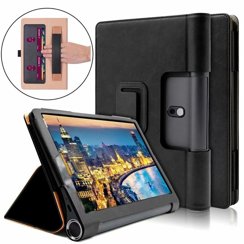 Funda de tableta para Lenovo Yoga Smart Tab 10,1, carcasa de cuero de lujo YT-X705F, con soporte, abatible, para Lenovo Yoga Tab 5