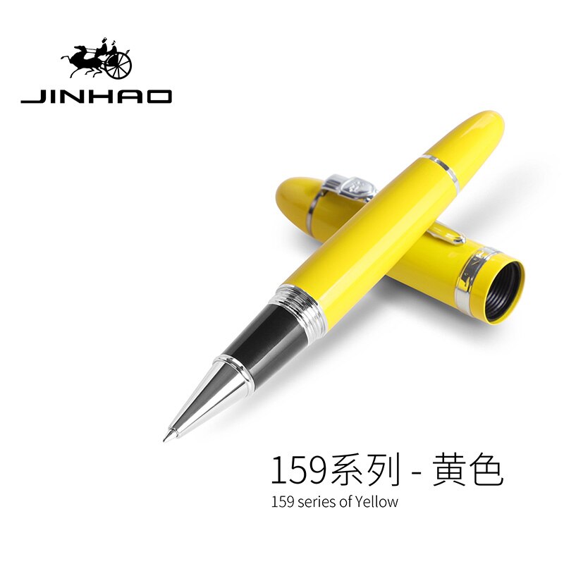 jinhao 159 Rollerball pen 0.5 MM screw cap metallic silver clip luxury pen students stationery office supplies