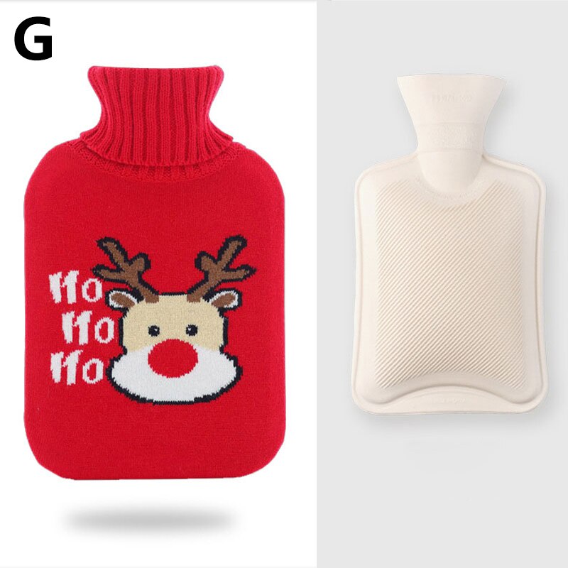 1000ml vandflaskegummi varmt vand baghåndsvarmere mavevarmer jul håndvarmere klassisk håndvarmer: 07