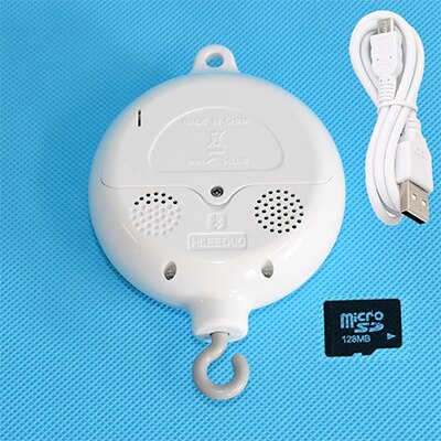 Rotary Baby Crib Mobile Bed Bell Toy Holder Arm Bracket Hanging Music Box White For Boys Girl Newborn 0-12 Months Rattles Toys: Bluetooth TI282