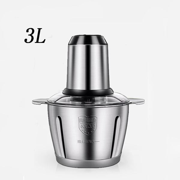 2 Speeds 300W Stainless Steel Electric Chopper 3L electric chopper meat grinder Slicer electric food chopper: 220V-silvery-3L