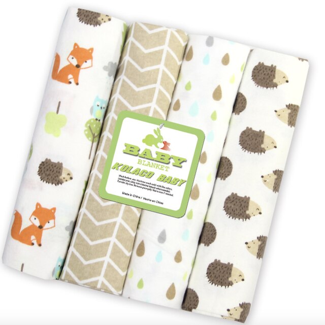 KidsTales couverture de Bébé, bébé recevant des couvertures langes pour bébé, draps en coton pour bébé 4 pièces/ensemble: 10