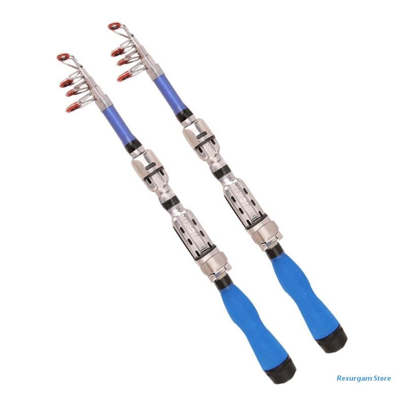 E5BD Mini Spinning Rod Sea Fishing Fly Fishing Pole Ultralight Carp Fishing Rod Telescopic Epoxy Resin Pocket Fishing Rod