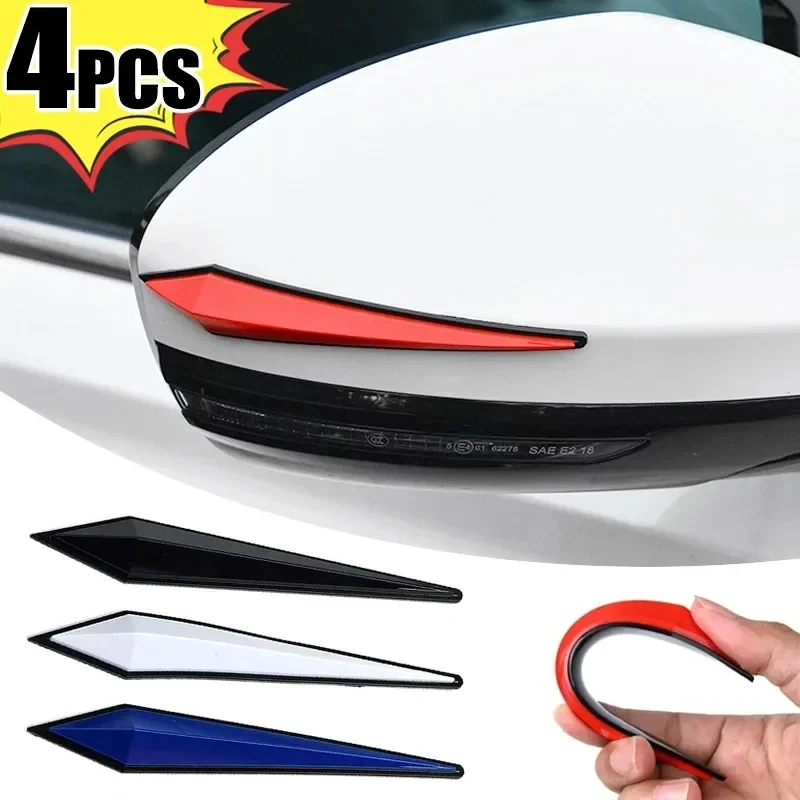 4pcs Car Antis-scratch Protective Sticker Body Bumper Anti-collision Protection Door Rearview Mirror Edge Guard Rubber Strip