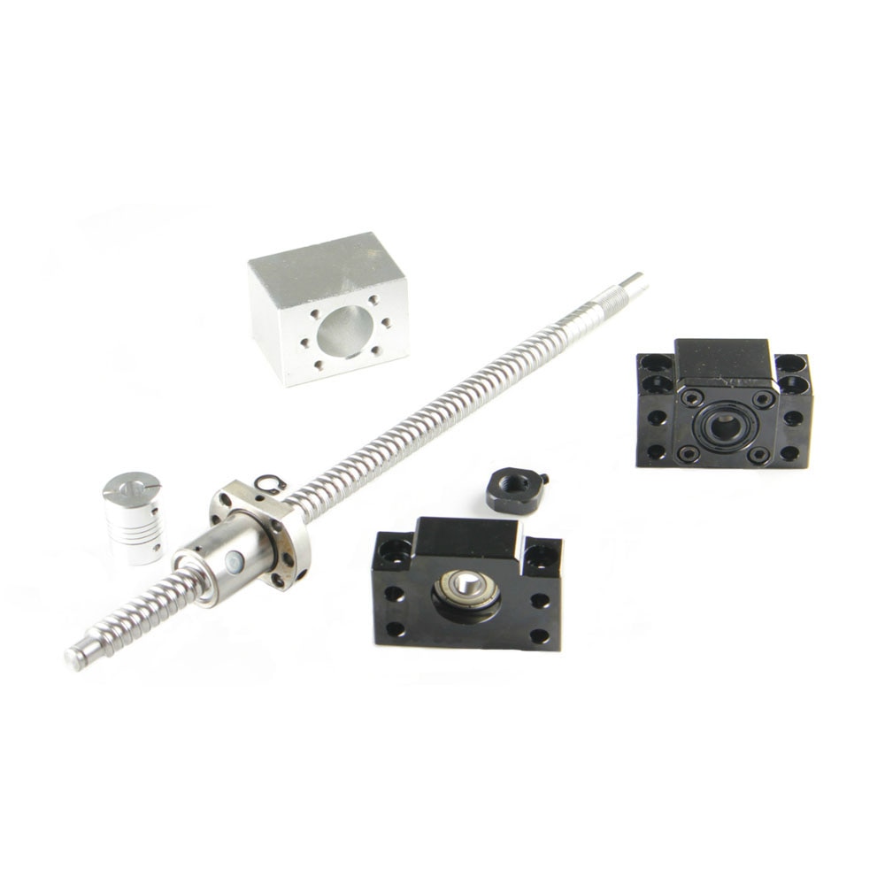 Ball Schraube einstellen SFU1204 Gerollt Kugelumlaufspindel RM1204 C7 Mit Ende Bearbeitet + 1204 Ball murmeln Gehäbenutzen + BK/BF10 ende Unterstützung + Koppler Für Cnc