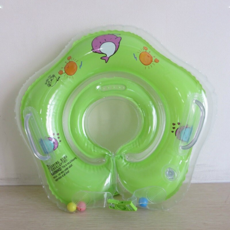 Zwemmen Baby Accessoires Hals Ring Buis Veiligheid Baby Float Cirkel Voor Baden Opblaasbare Flamingo Opblaasbare Water: Light Green