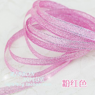 Ruban en Satin coloré cristal corail rose, 1/4 pouces (6mm), pour emballage noël anniversaire, bricolage: pink