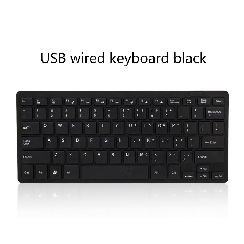 Computer Keyboard Keyboard 78 Key Mute Ultra Thin Wired Mini USB Interface Desktop Computer Small Language Keyboard USB Keyboard