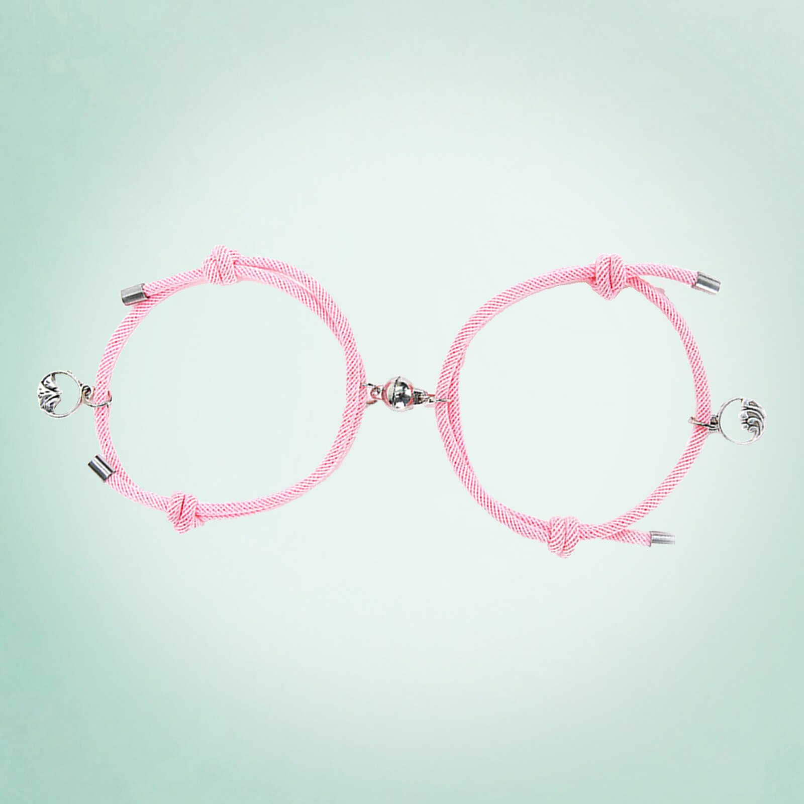 Liebhaber Passenden Armbinde Geflochtene Magnetische Abstand Armbinde Rosa