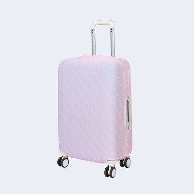 Striped Luggage Cover - Elastic Suitcase Protector - Polyester - 25x60x45cm - Travel Essential: Pink / S