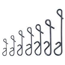 20-pieces Stainless Fishing Line Wire Fishing Connector Swivel Accessories Snap Pin Without Knot Tackle Tool Lure Kit