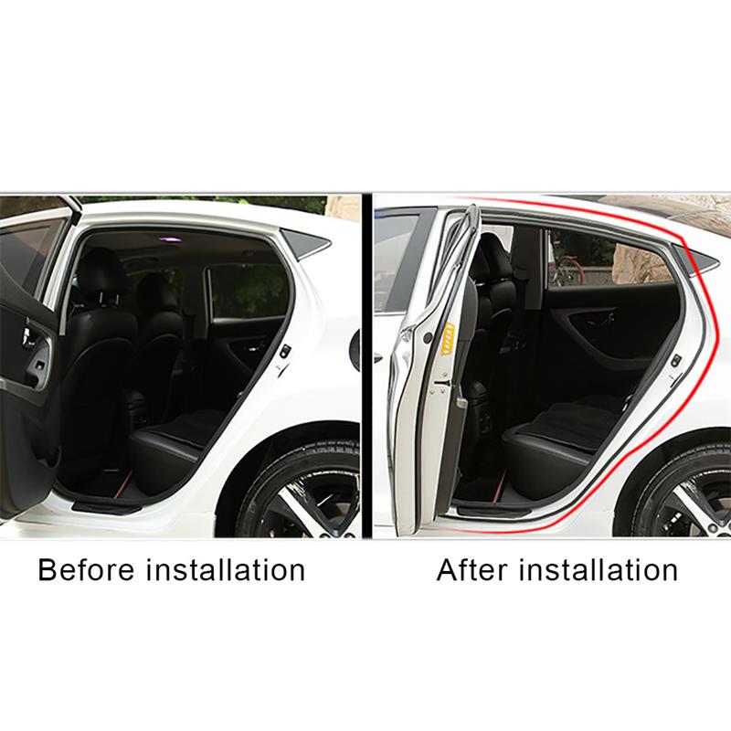 5m Self Adhesive Automotive Rubber Seal Strip for Car Window Door Engine Cover Car Door Seal Edge Trim Noise Insulation