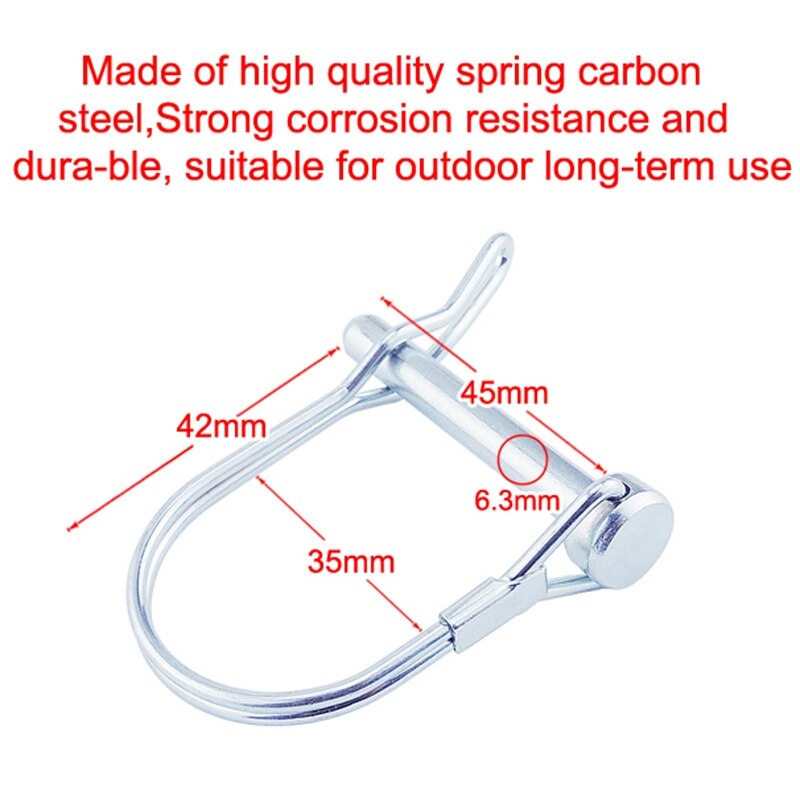 5Pcs Quick Lock Release Trailer Truck Coupler Safety Pin Bicycle Stroller Cargo Boat Hitch Hook Clip D Shape Buckle Pin